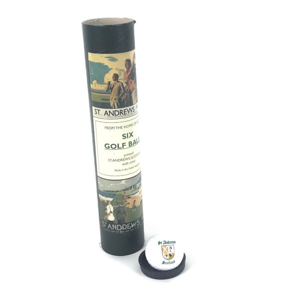 St Andrews Scotland Golf Balls With Crest Set Of 6 - Picture 1 of 6